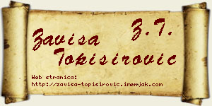 Zaviša Topisirović vizit kartica